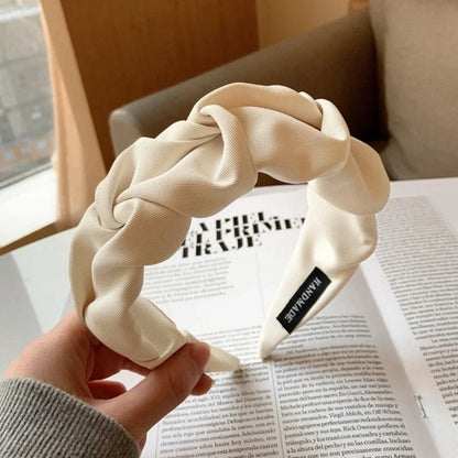 Fashion Flower Solid Color Hair Hoops for Women and Girls