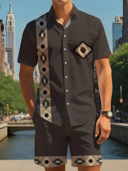 Men’s Casual Summer Shirt and Shorts Set