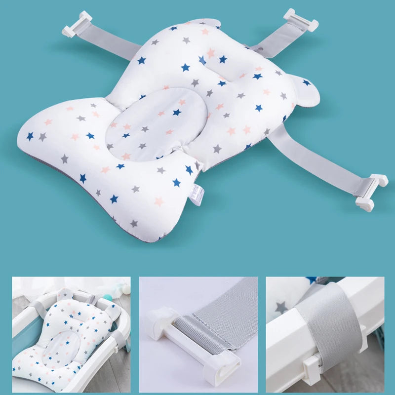 Baby Bath Seat Support Mat  Soft Anti Slip Cushion for Infants