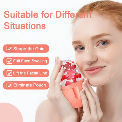 Silicone Ice Cube Trays Beauty Lifting Ice Ball Face Massager