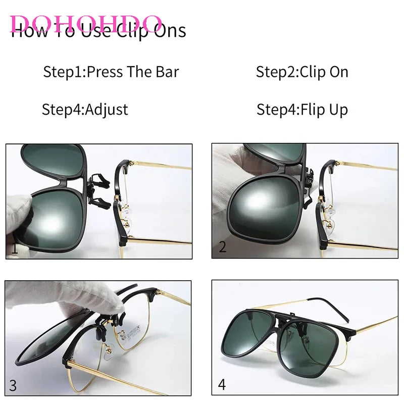 Men’s Polarized Flip-Up Clip-On Sunglasses