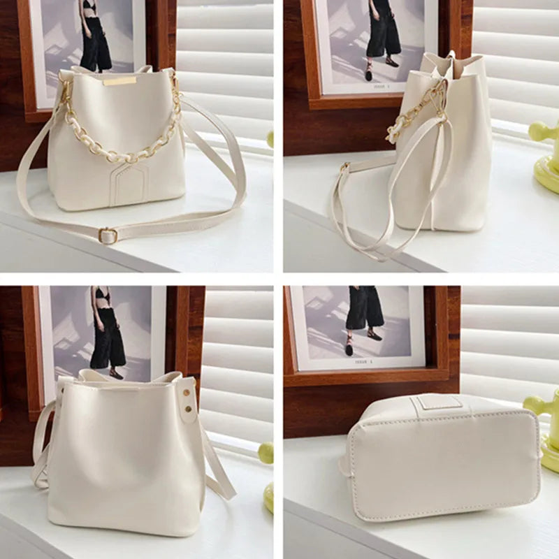 Korean Chain Leather Shoulder Bag