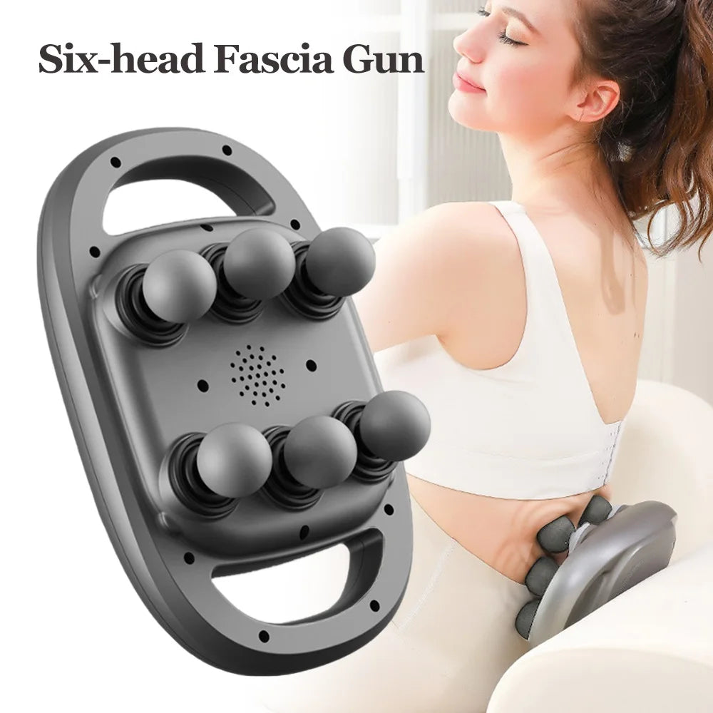 Six-Head Wireless Fascia Gun Body Massager