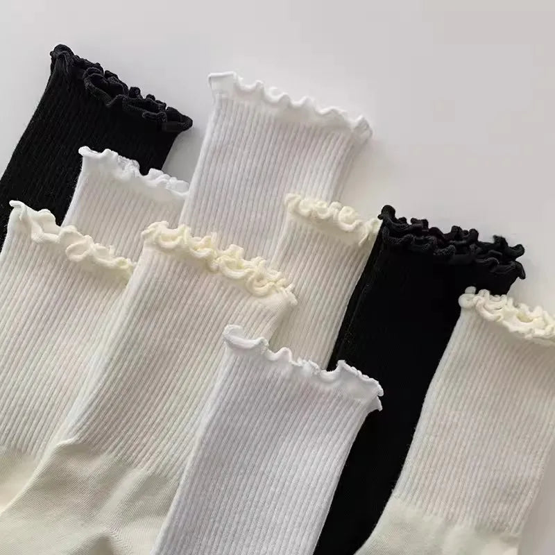 Cotton Ruffles Ankle Socks