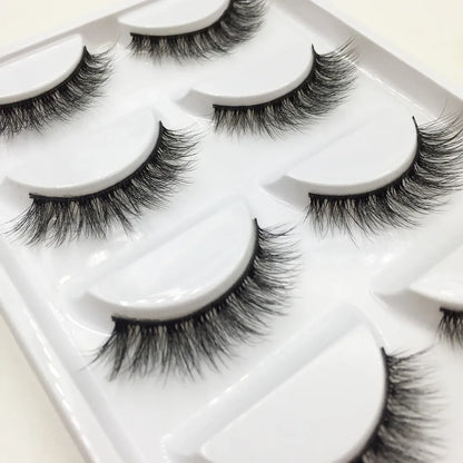 38 Style 5 Pairs Natural 3D Mink False Eyelashes