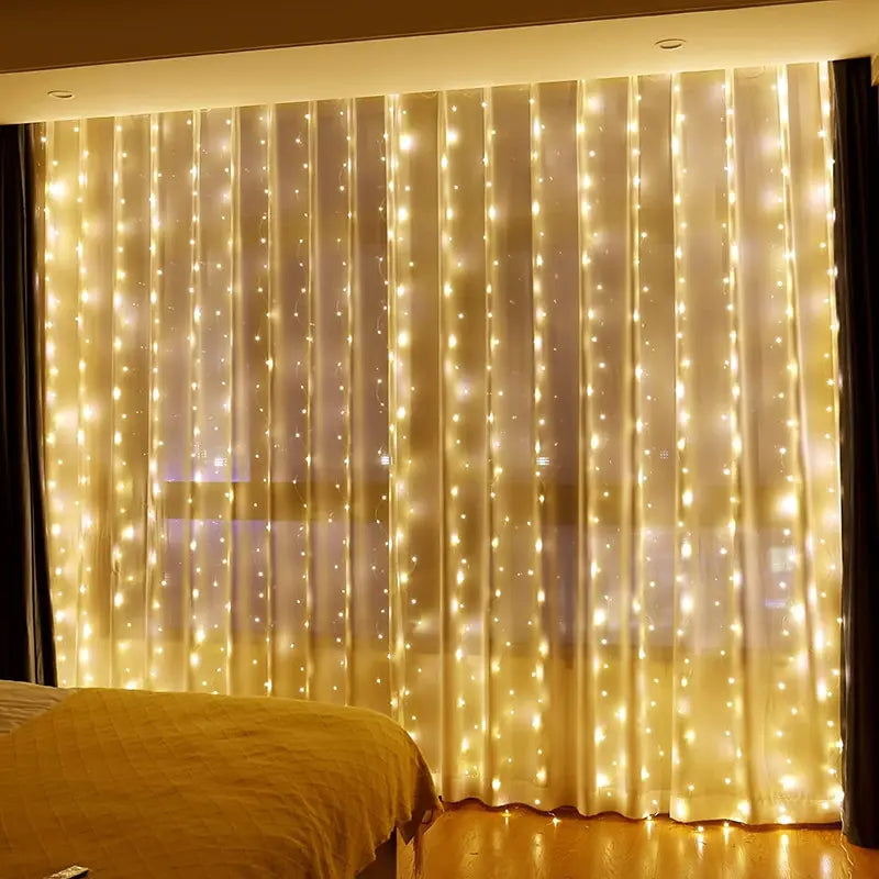 Christmas Decoration Curtain LED String Lights