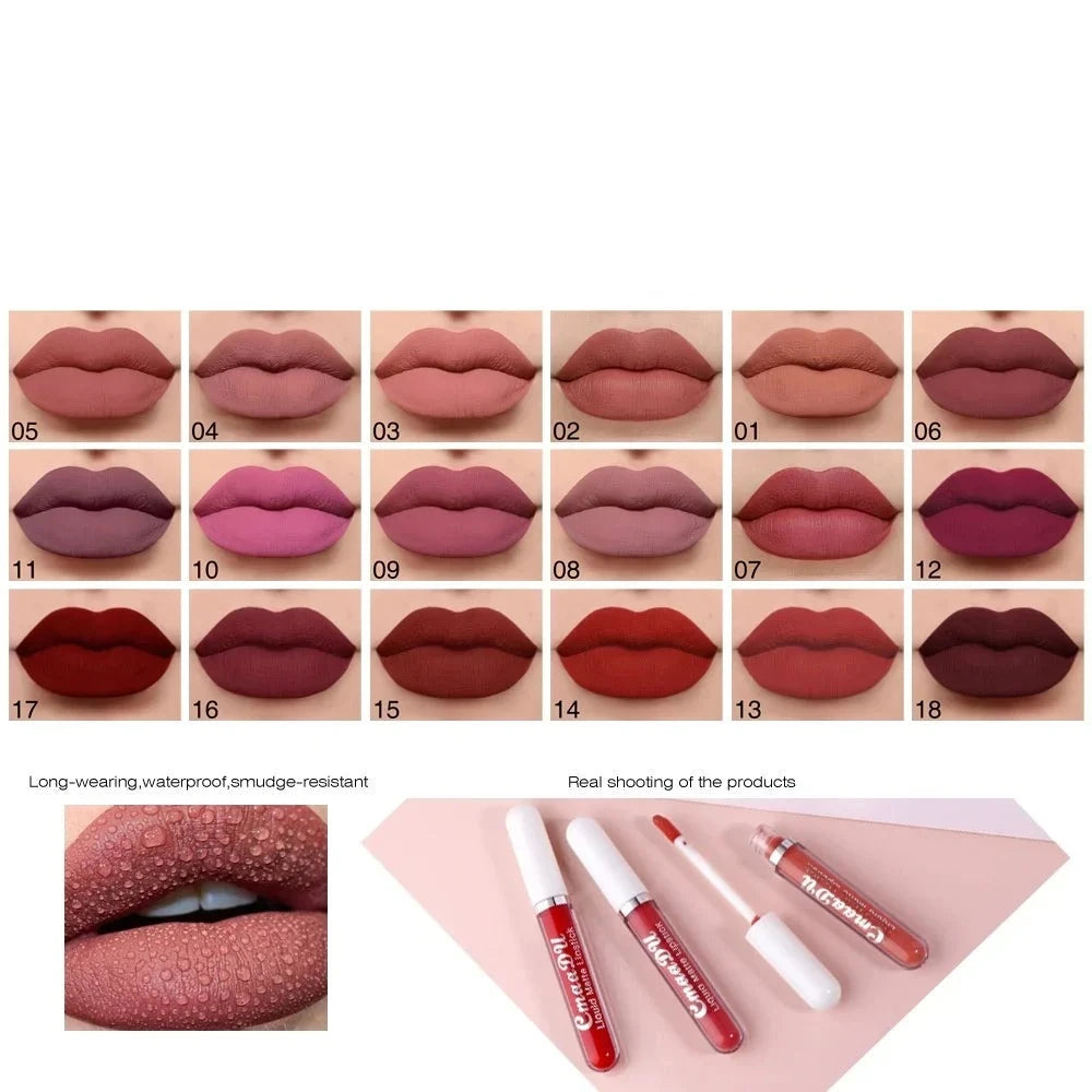 Sexy Long Lasting Velvet Matte Lip Gloss Liquid Lipstick