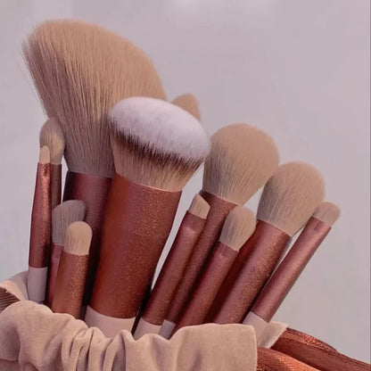 13-Piece Fluffy Makeup Brush Set