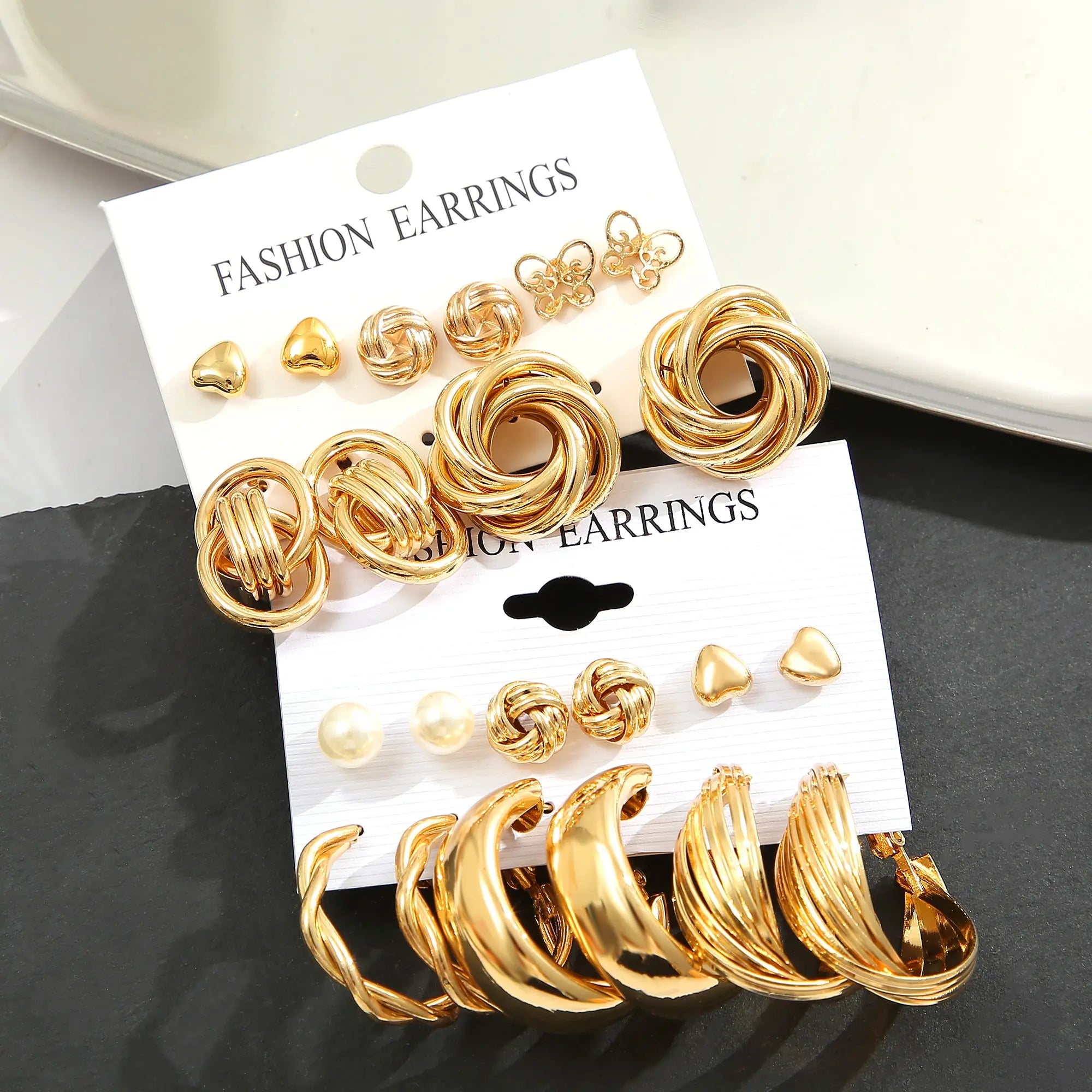 Elegant 11-Pair Earring Set