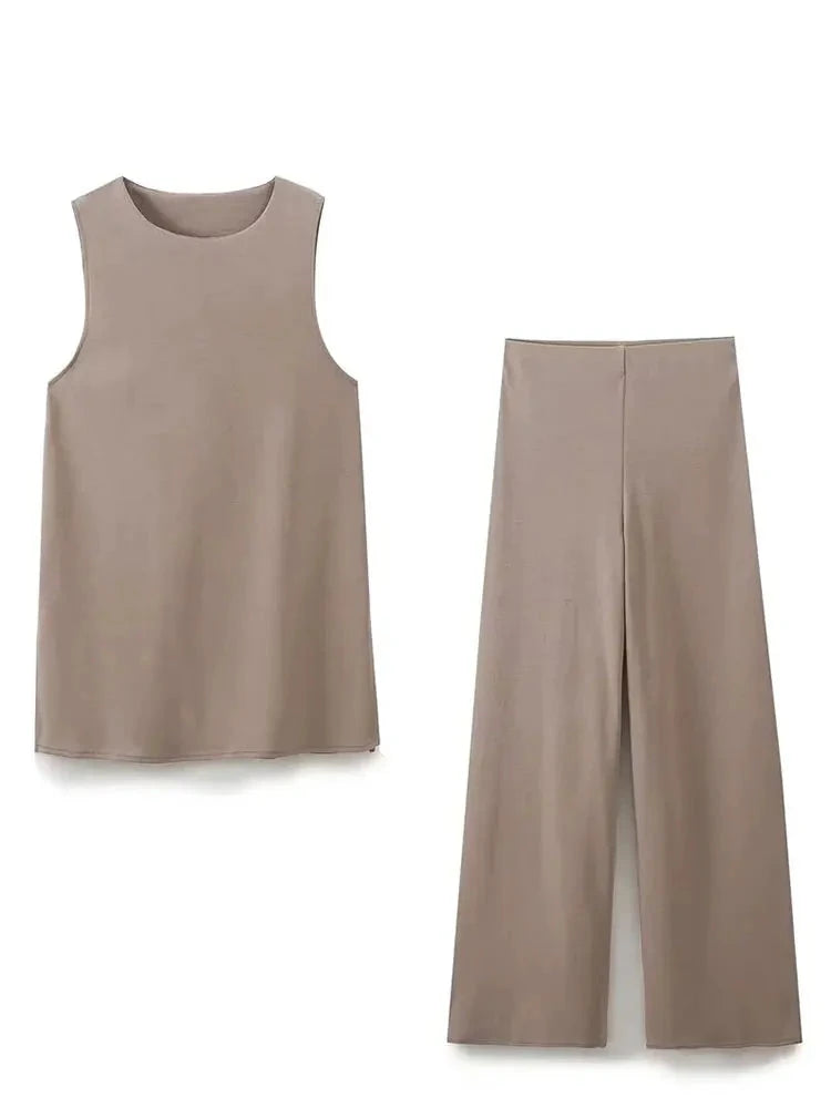 TRAFZA Summer Women’s Vest &amp; Pant Set