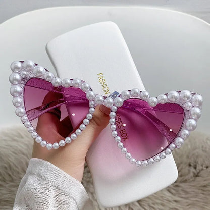 Heart-Shaped Bling Eyewear for Women