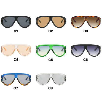 Vintage Luxury Brand Designer Oversized Pilot Sunglasses for Women