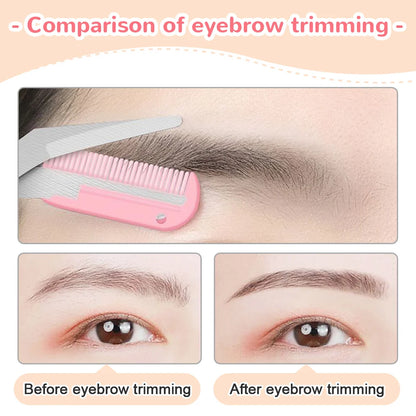 Eyebrow Shaving Knife &amp; Scissors Combo