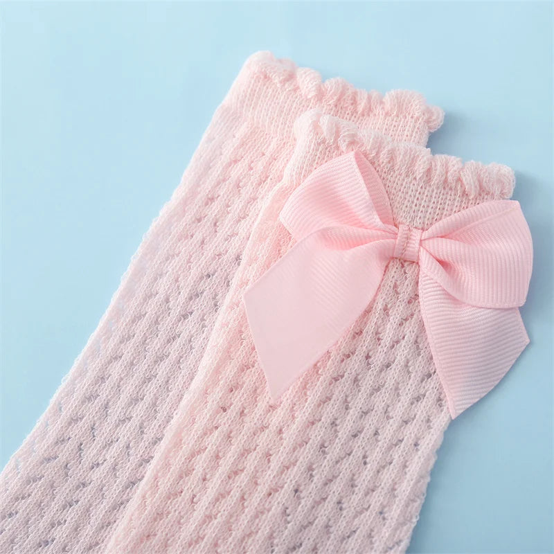 Baby Girl Knee Socks with Big Bow