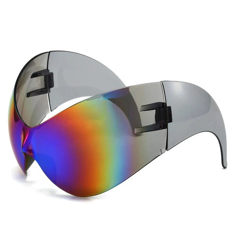 Oversized Y2K Punk One-Piece Sunglasses