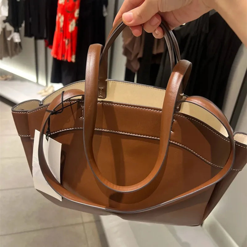 Women’s Retro Large Capacity PU Leather Tote Bag