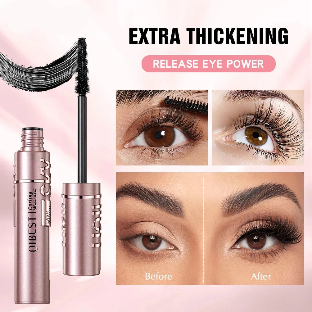 New Silk Fiber Black Mascara: Waterproof Long Lasting Extension for Eyelashes