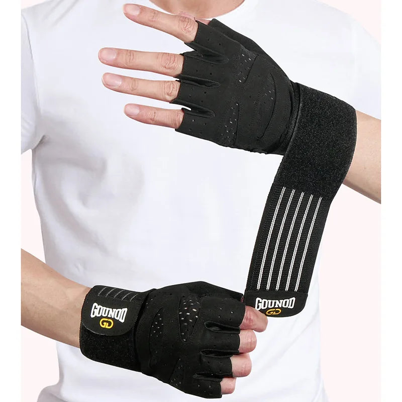 Weightlifting Gloves with Wristband Support