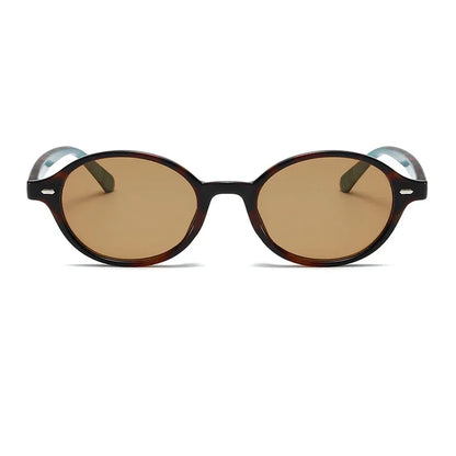 Retro Oval Sunglasses with Rivets