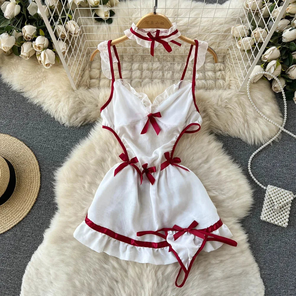 Bunny Girl Wrapped Chest Playsuit  Sexy Slim Fit Lingerie