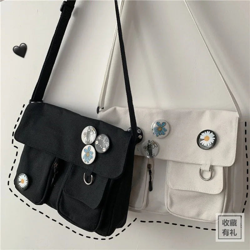 Cute Canvas Crossbody Bag for Women