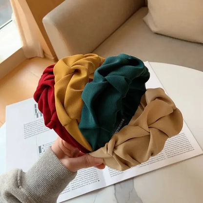 Fashion Flower Solid Color Hair Hoops for Women and Girls