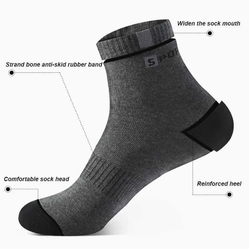 5 Pair Bamboo Fiber Autumn Winter Men Socks