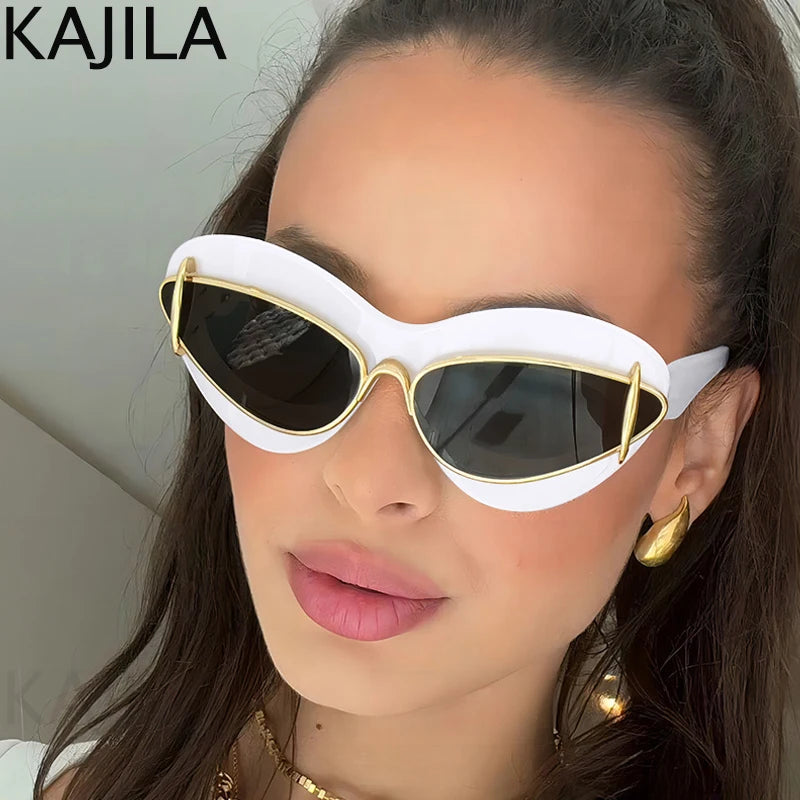 Sexy Cat Eye Double Frame Sunglasses for Women