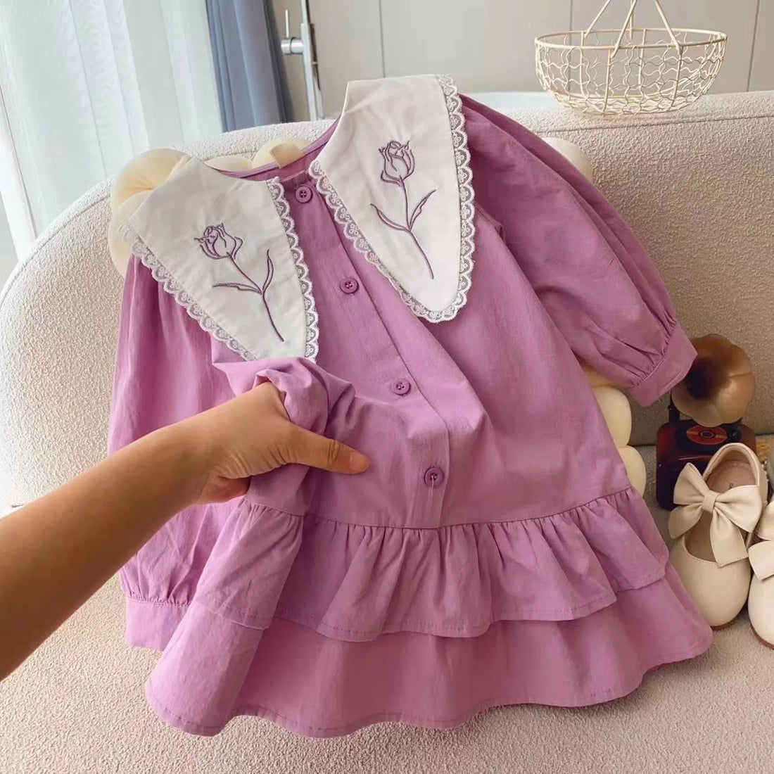 Baby Girls Dress - Casual Pink Princess Dress