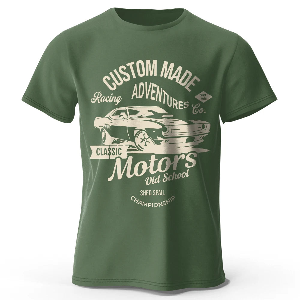 Men’s Vintage Oversized Motors Graphic T-Shirt