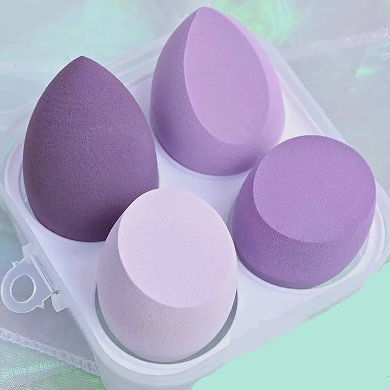 4Pc Beauty Egg Makeup Blender Cosmetic Puff