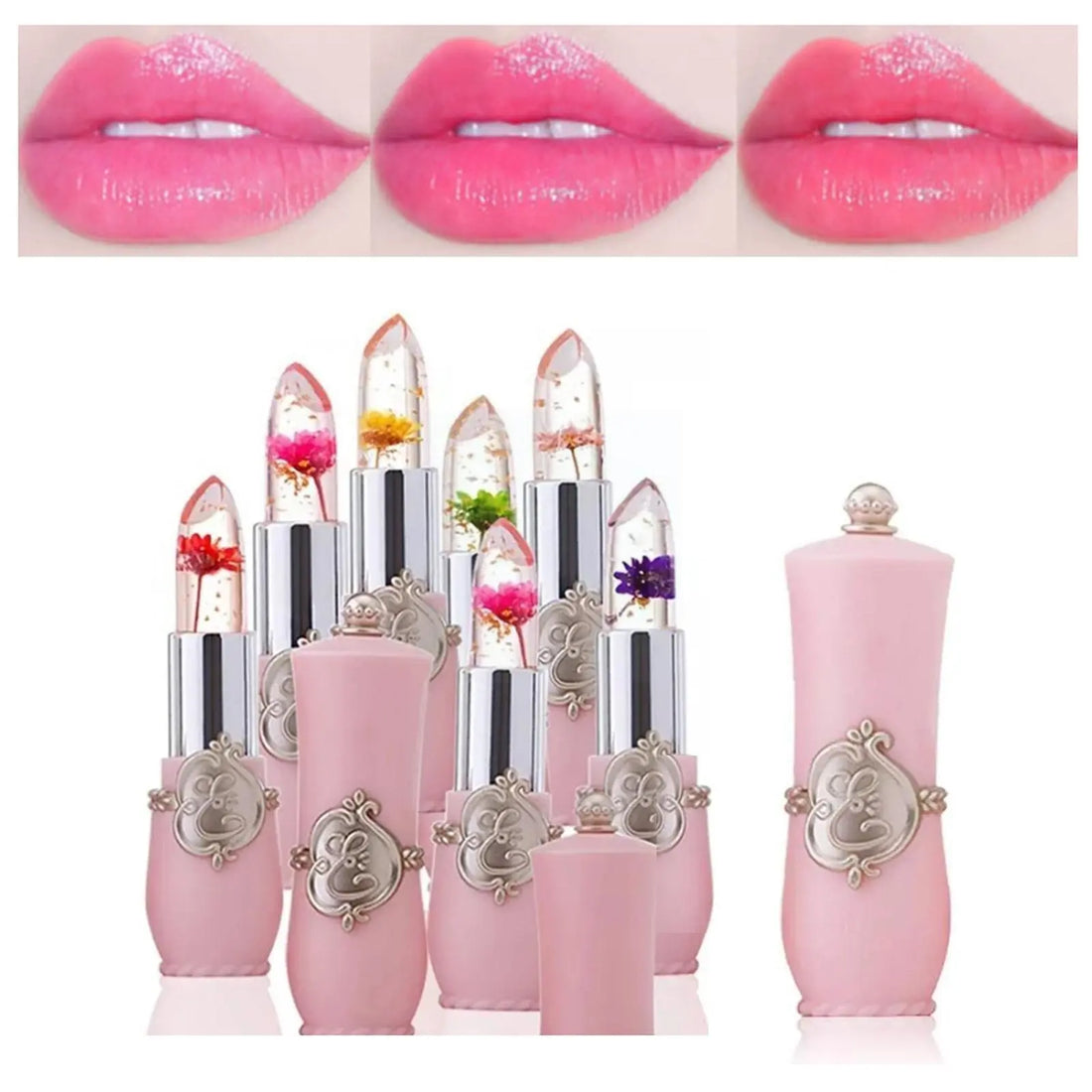 Jelly Flower Lipstick Color Changing Lip Gloss