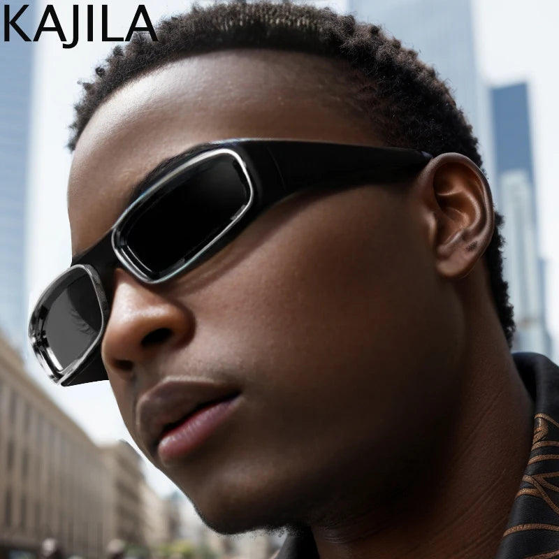 Small Rectangle Punk Sunglasses for Men