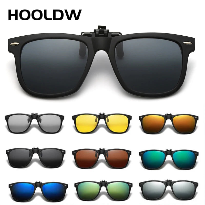 TR90 Polarized Flip-Up Clip-On Sunglasses