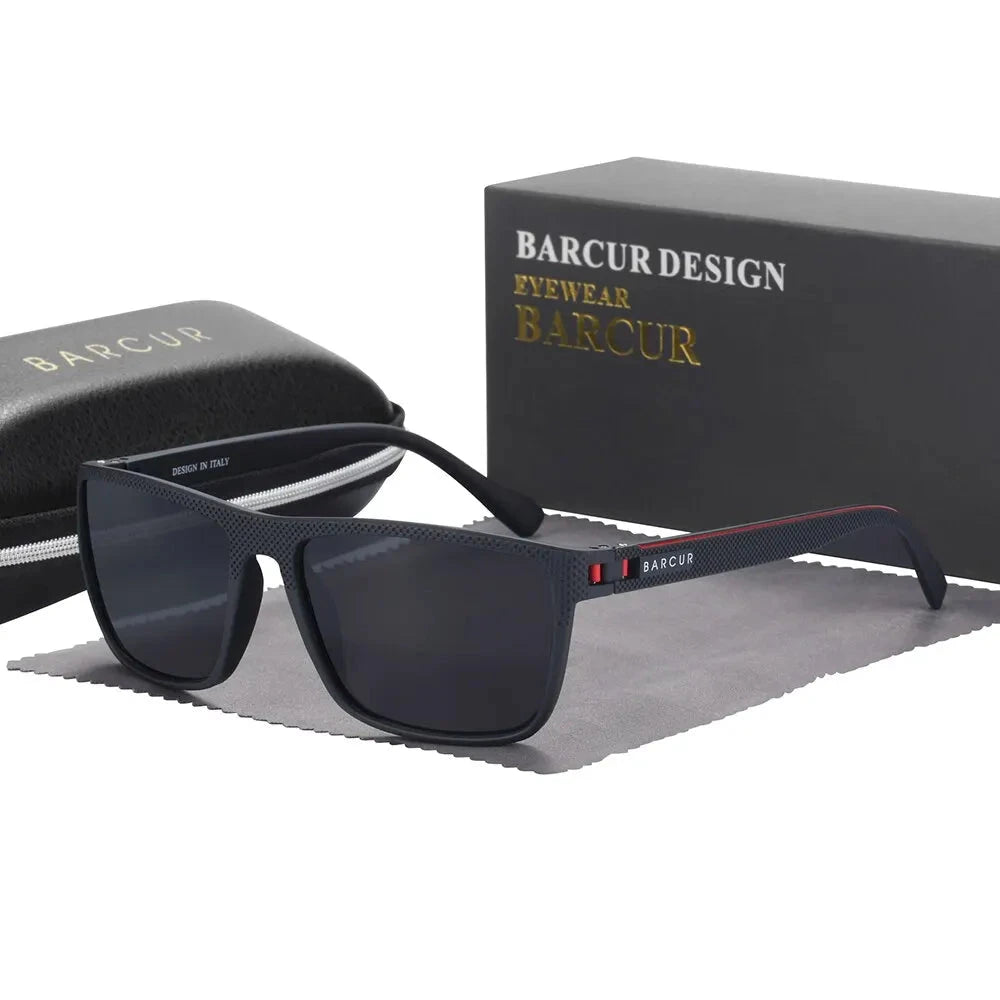 BARCUR Design TR90 Polarized Sunglasses for Men