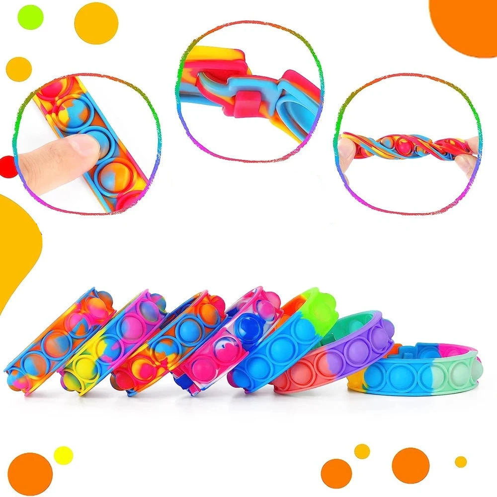 12PCS Fidget Pop Bracelets