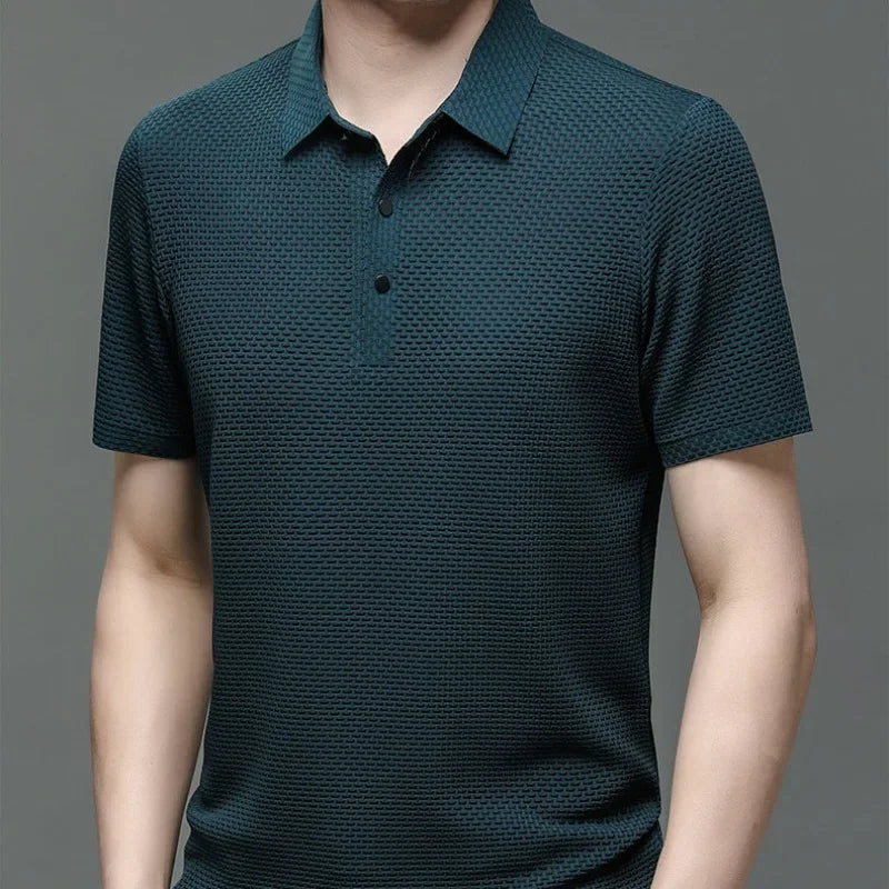 Men’s Summer Short Sleeve Polo Shirt – Breathable &amp; Casual