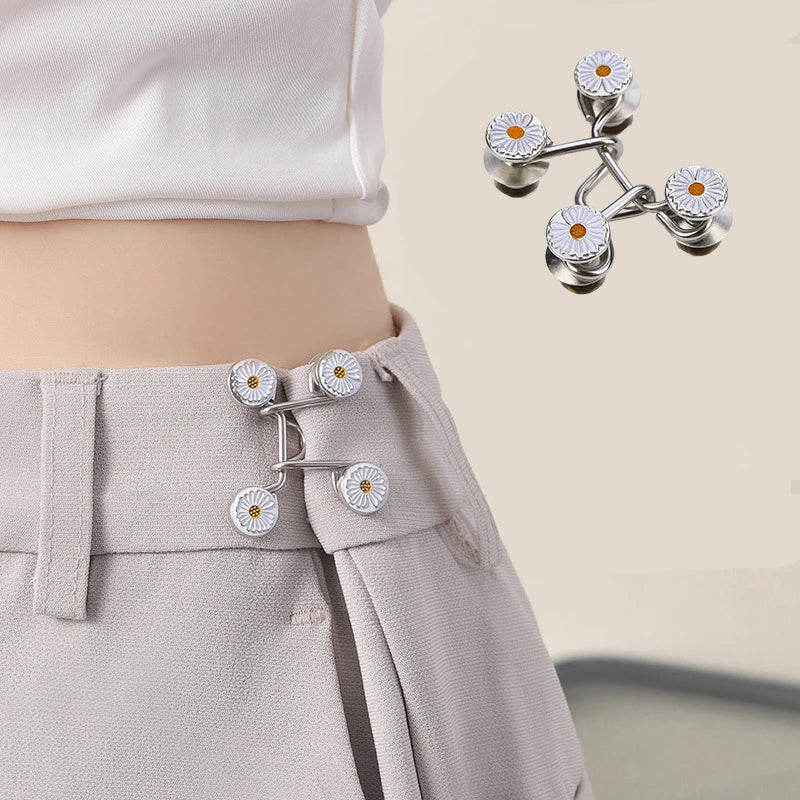 2-Piece Adjustable Waist Brooch Set for Women