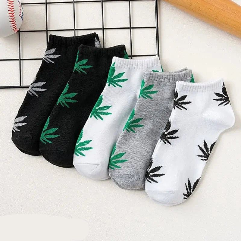 5 Pairs Maple Leaf Men&