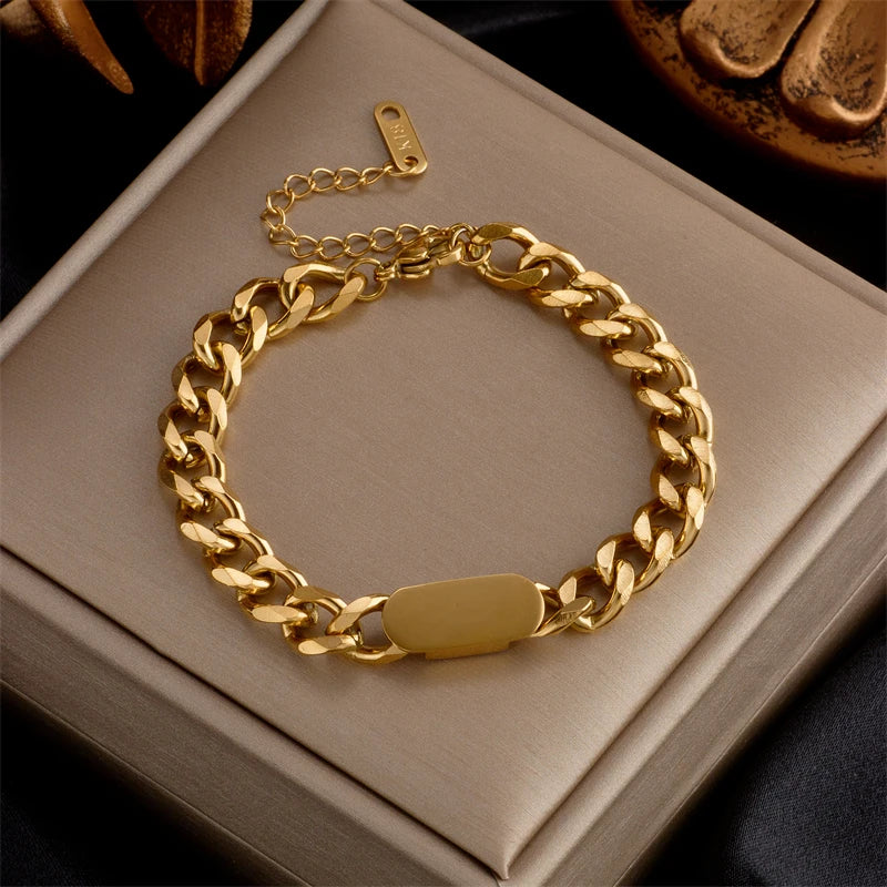 Luxury Gold Chain Bracelet – Durable 316L Stainless Steel Women’s Jewelry