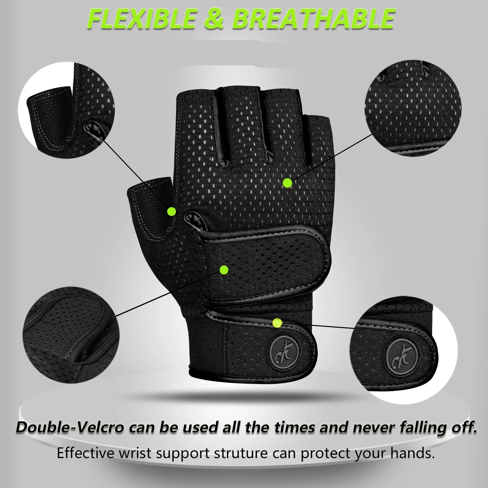 MOREOK Gym Gloves - Non-slip Weight Lifting Gloves