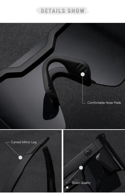 Eat Wave Luxury Cycling Sunglasses with Conjoined Lens