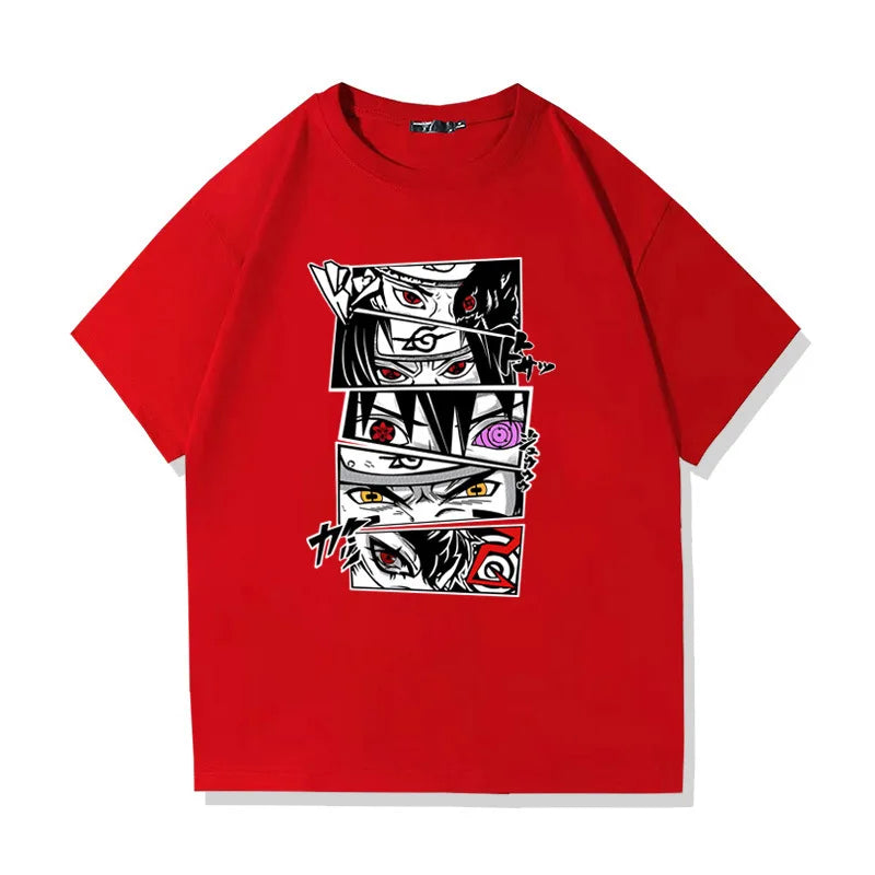 Naruto Anime T-Shirt – Uzumaki Naruto &amp; Uchiha Sasuke Print Tee