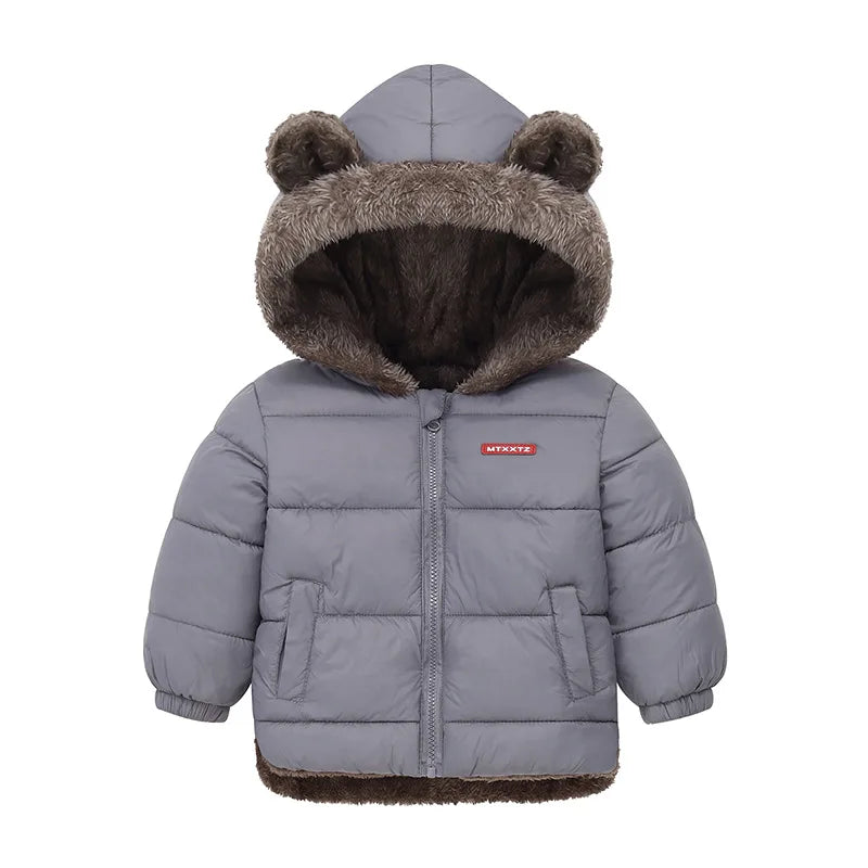 Hooded Fleece Coat for Baby Boys and Girls