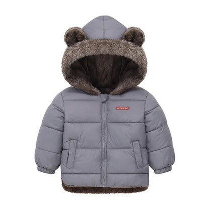 Hooded Fleece Coat for Baby Boys and Girls