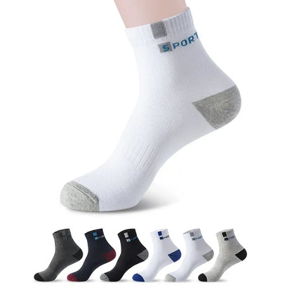 5 Pair Bamboo Fiber Autumn Winter Men Socks