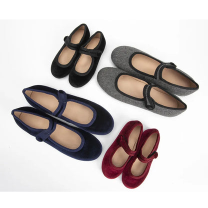 Velvet Mary Jane Shoes for Kids