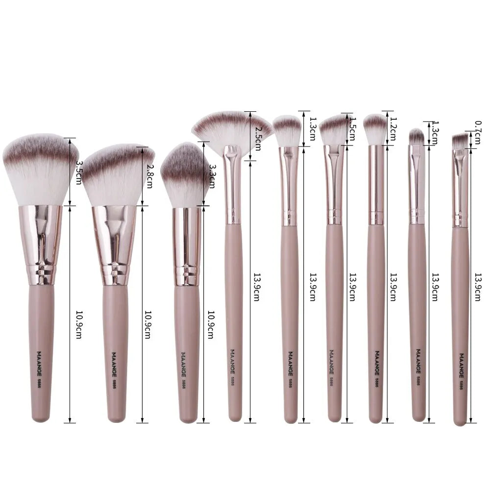 Maange 9-Piece Foundation Makeup Brush Set