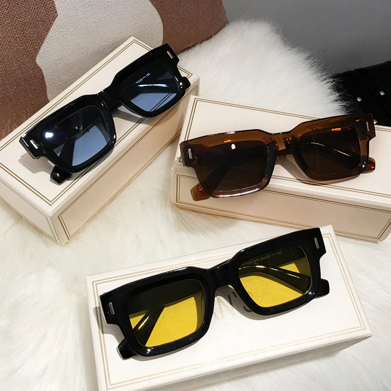 Brand Designer Square Sunglasses for Men and Women