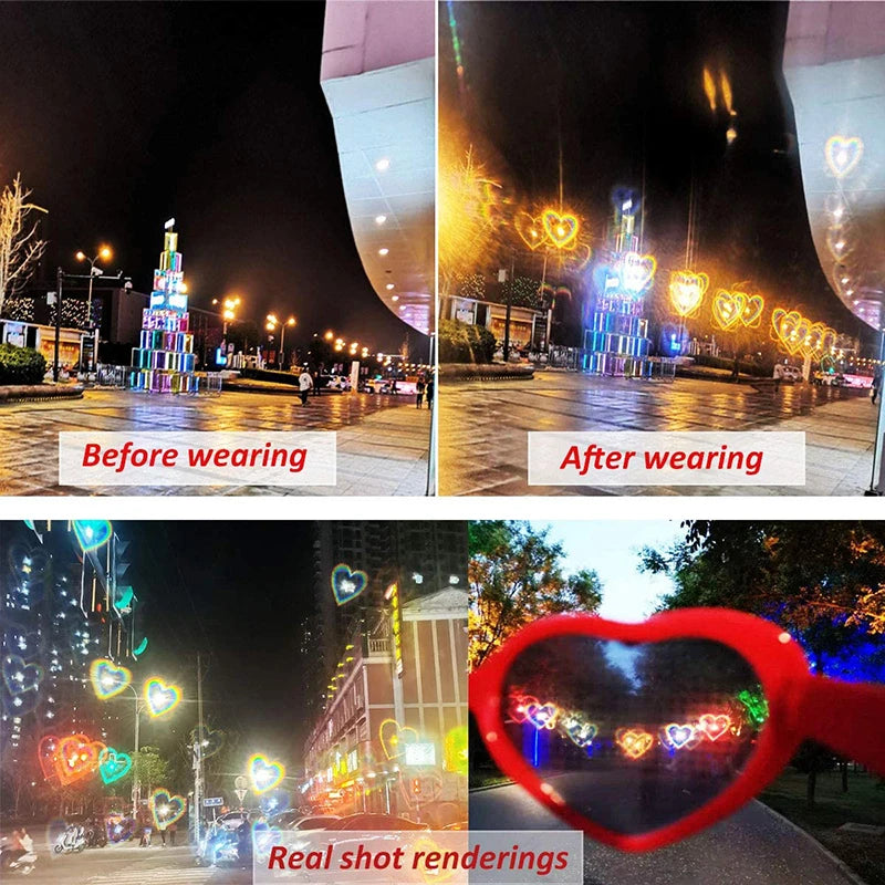 Women’s Heart-Shaped Diffraction Glasses